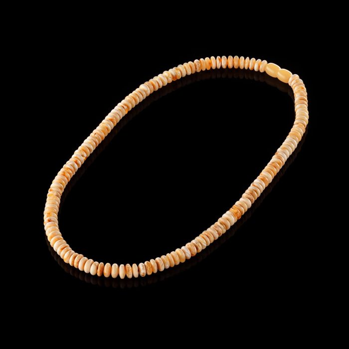 3-min Amber Necklace - Rondelle Disc Beads DIN001 - Image 3