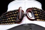 Amber Necklace - Multi-string Faceted Beads MUN023 - Image 4