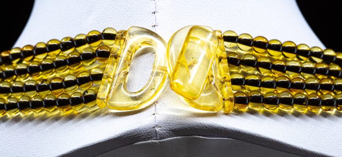 4 Amber Necklace - Multi-string Beads MUN028 - Image 4