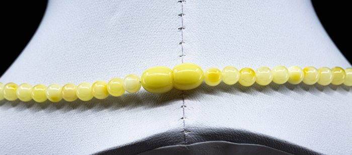 Amber Necklace - Braided V-Shape Beads MUN038 - Image 4
