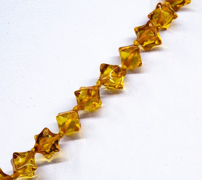 Amber Necklace - Hedgehog Cubic Beads HEDGN002 - Image 2