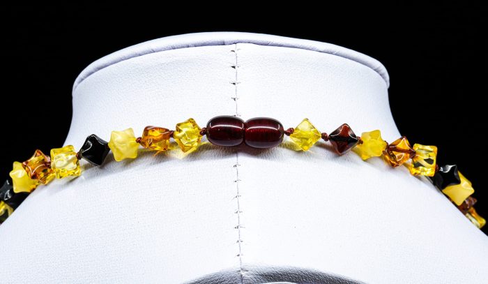 Amber Necklace - Hedgehog Cubic Beads HEDGN005 - Image 4