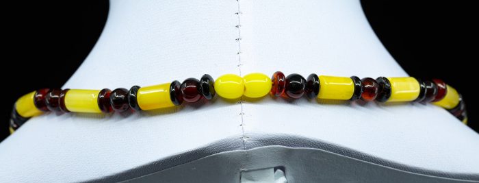 4 Amber Necklace - Cylinder Beads CYLN010 - Image 4