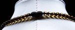 Amber Necklace - Braided V-Shape Faceted Beads MUN005 - Image 4