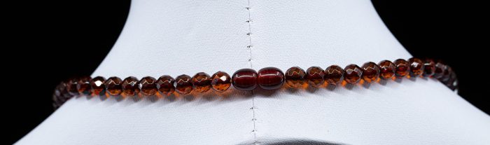 Amber Necklace - Braided Collar Faceted Beads MUN013 - Image 4