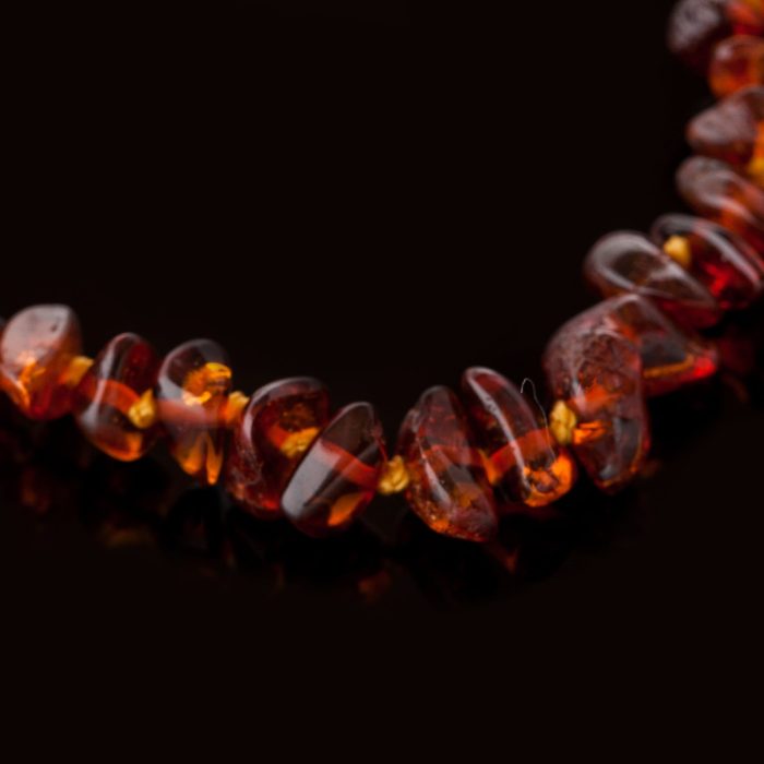 Amber Baby Teething Necklace - Chips Shape Beads BN031 - Image 2