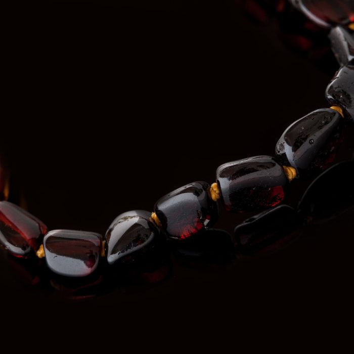 Amber Baby Teething Necklace - Flat Shape Beads BN021 - Image 2