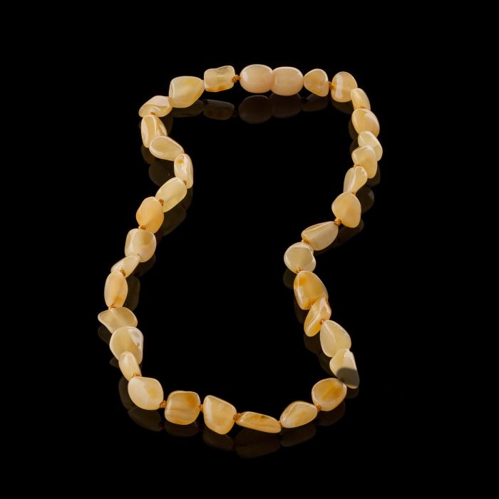 Amber Baby Teething Necklace - Flat Shape Beads BN024 - Image 1