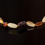 Amber Baby Teething Necklace - Olive Shape Beads BN010 - Image 2