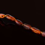 Amber Baby Teething Necklace - Olive Shape Beads BN013 - Image 2