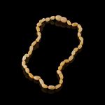 Amber Baby Teething Necklace - Olive Shape Beads BN012