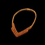 Amber Necklace - Braided V-Shape Faceted Beads MUN004