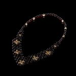 Amber Necklace - Braided V-Shape Faceted Beads MUN007