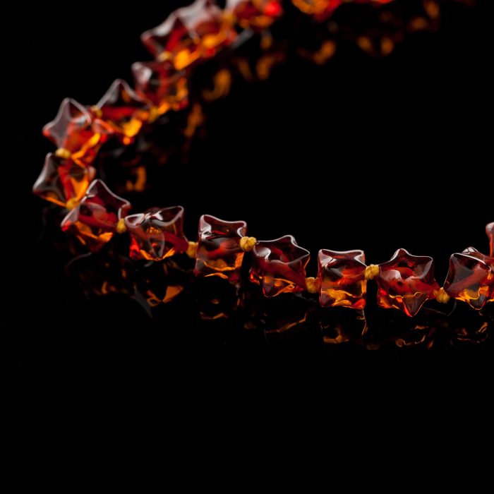 Amber Necklace - Hedgehog Cubic Beads HEDGN003 - Image 6