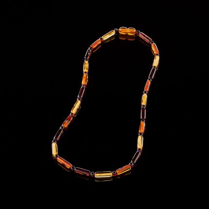 Amber Necklace - Cylinder Beads CYLN008