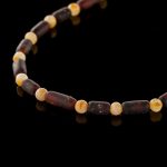 Amber Necklace - Matte Cylinder Beads CYLN007 - Image 2