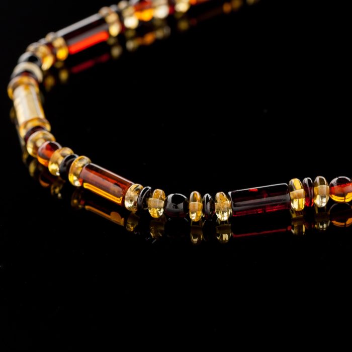 DS_1021-min Amber Necklace - Cylinder Beads CYLN006 - Image 2