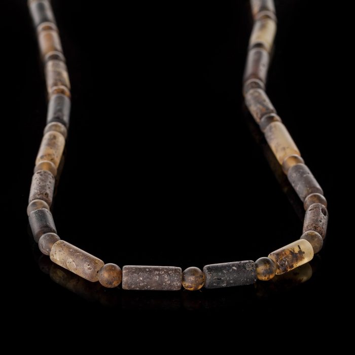 Amber Necklace - Matte Cylinder Beads CYLN005 - Image 2