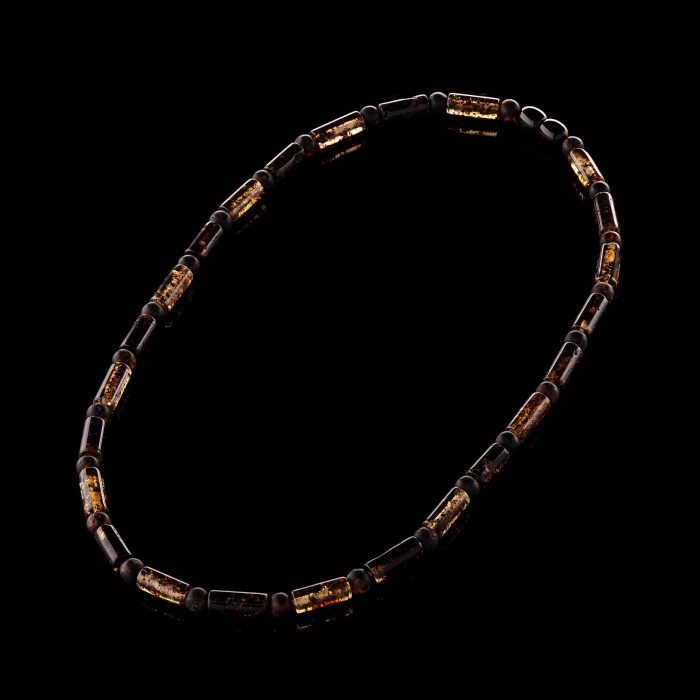 Amber Necklace - Cylinder Beads CYLN004 - Image 3
