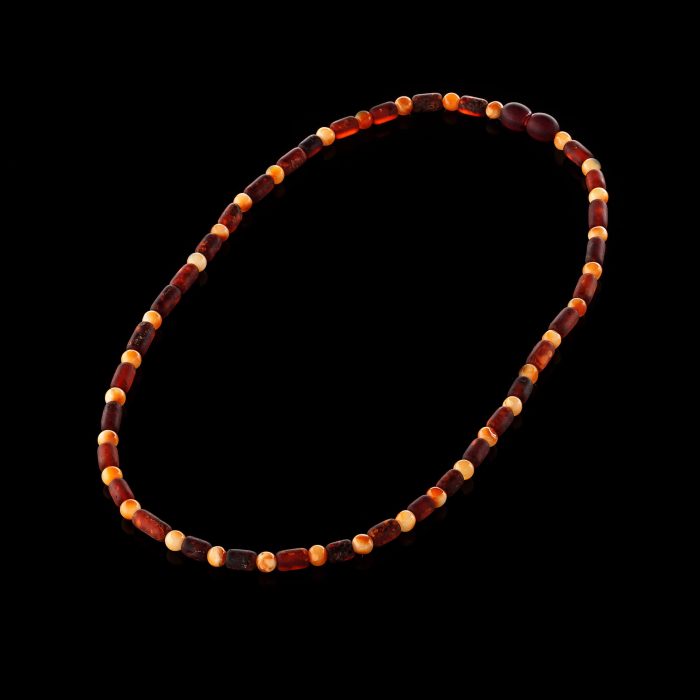 DS_1032-min Amber Necklace - Matte Cylinder Beads CYLN003 - Image 3