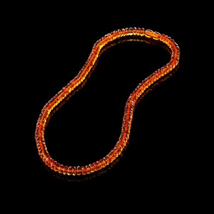 Amber Necklace - Faceted Rondelle Disc Beads DIN003