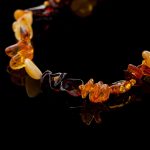 Amber Baby Teething Necklace - Chips & Flat Shape Beads BN083 - Image 2