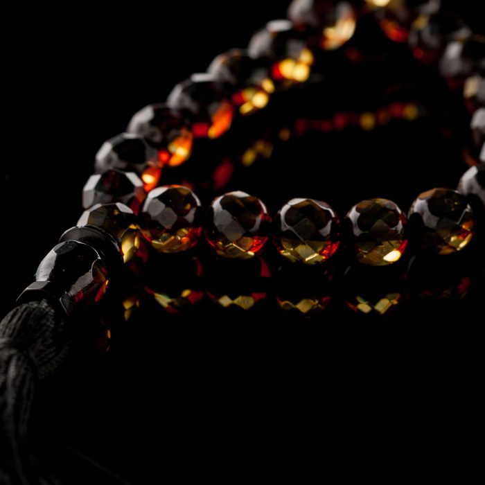 Islamic Muslim Tasbih Amber Prayer Beads - Faceted Round Beads IPB010 - Image 2
