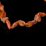 Amber Baby Teething Necklace - Matte Flat Shape Beads BN050 - Image 2