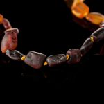 Amber Baby Teething Necklace - Matte Flat Shape Beads BN054 - Image 2