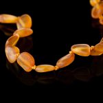 Amber Baby Teething Necklace - Matte Flat Shape Beads BN049 - Image 2