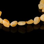 Amber Baby Teething Necklace - Matte Flat Shape Beads BN048 - Image 2