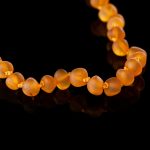 Amber Baby Teething Necklace - Matte Standard Baroque Beads BN058 - Image 2