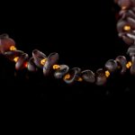 Amber Baby Teething Necklace - Matte Chips Shape Beads BN046 - Image 2