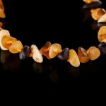 Amber Baby Teething Necklace - Matte Chips Shape Beads BN047 - Image 2