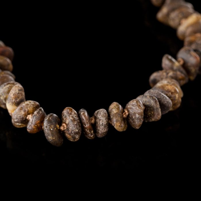 Amber Baby Teething Necklace - Matte Chips Shape Beads BN044 - Image 2