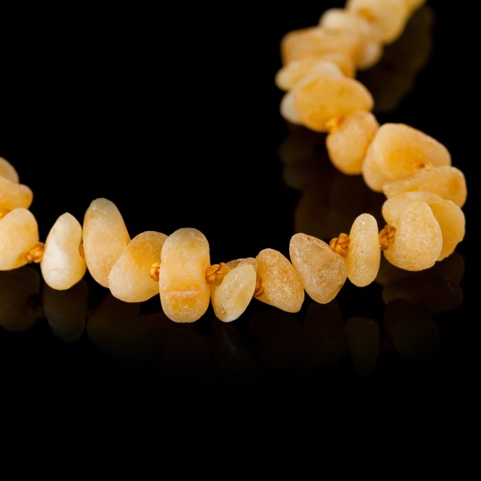 Amber Baby Teething Necklace - Matte Chips Shape Beads BN045 - Image 2