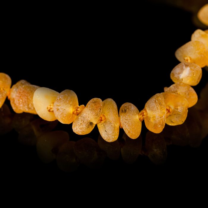 Amber Baby Teething Necklace - Matte Chips Shape Beads BN040 - Image 2