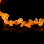 Amber Baby Teething Necklace - Matte Chips Shape Beads BN041 - Image 2