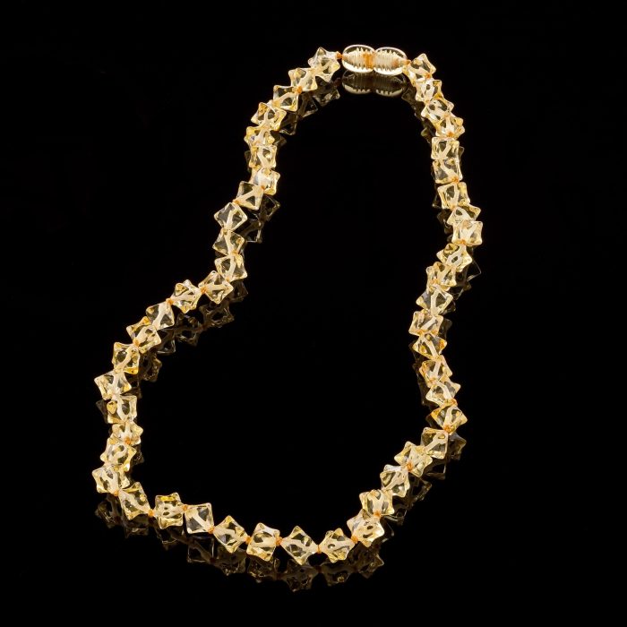 Amber Necklace - Hedgehog Cubic Beads HEDGN001 - Image 6