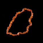 Amber Baby Teething Necklace - Matte Flat Shape Beads BN050