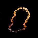Amber Baby Teething Necklace - Matte Flat Shape Beads BN054