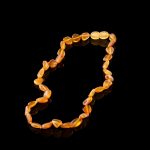 Amber Baby Teething Necklace - Matte Flat Shape Beads BN049