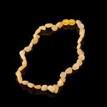 Amber Baby Teething Necklace - Matte Flat Shape Beads BN048