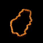 Amber Baby Teething Necklace - Matte Standard Baroque Beads BN058