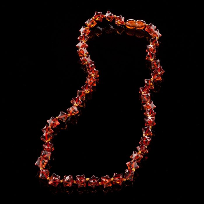 Amber Necklace - Hedgehog Cubic Beads HEDGN003 - Image 5