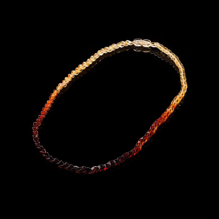 Amber Necklace - Snake Chain Beads SNAKE002 - Image 3