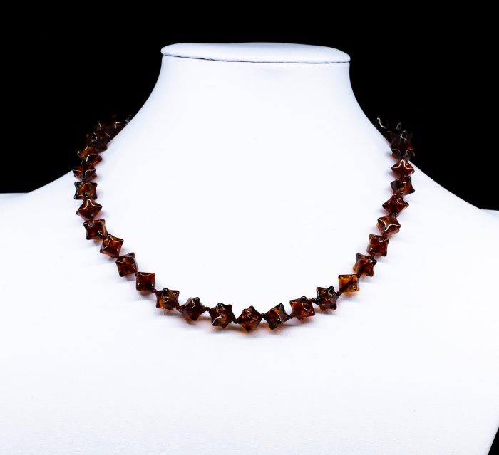 Amber Necklace - Hedgehog Cubic Beads HEDGN009 - Image 3