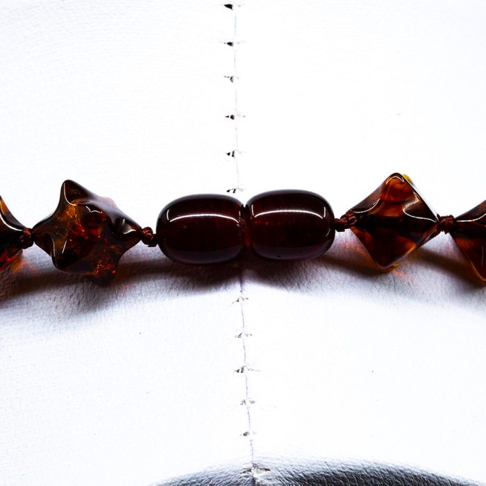 Amber Necklace - Hedgehog Cubic Beads HEDGN009 - Image 4