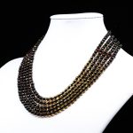 Amber Necklace - Multi-string Faceted Beads MUN023