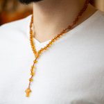 Christian Amber Rosaries - Matte Round Beads ROS006